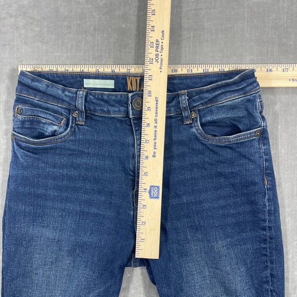 Kut From The Kloth Womens Size 8 Dark Wash Straight‎ Leg Denim Jeans - Picture 6 of 9